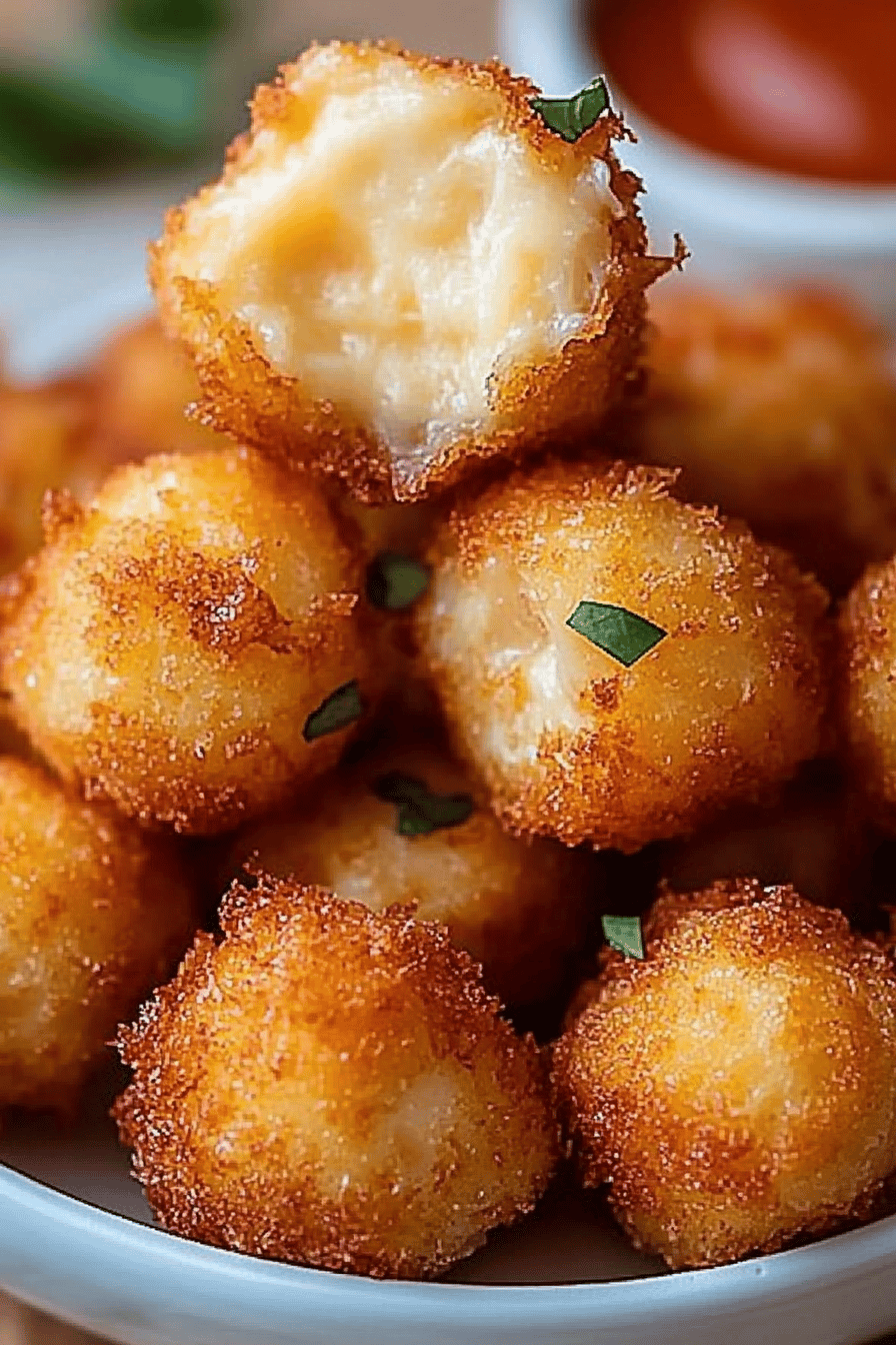 Fried Cheese Bites ingredients organized and measured on kitchen counter