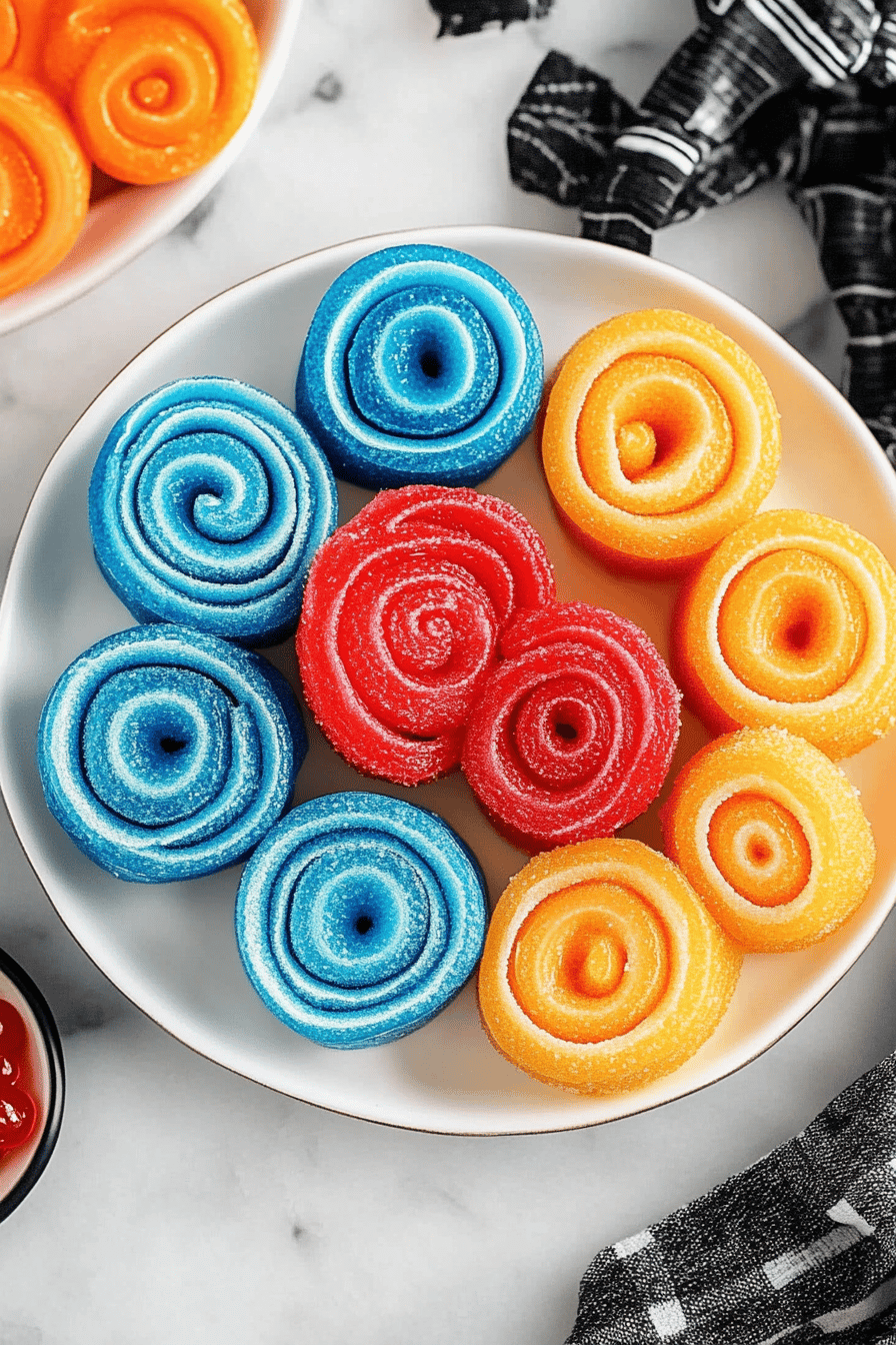 Jello Roll-Ups ingredients organized and measured on kitchen counter