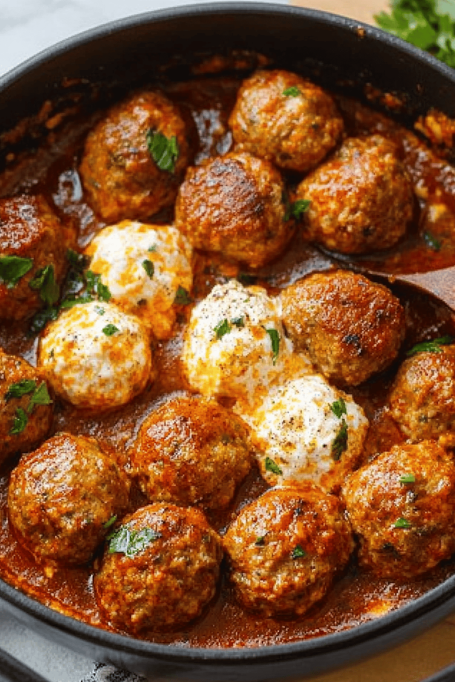 Ricotta Meatballs ingredients organized and measured on kitchen counter