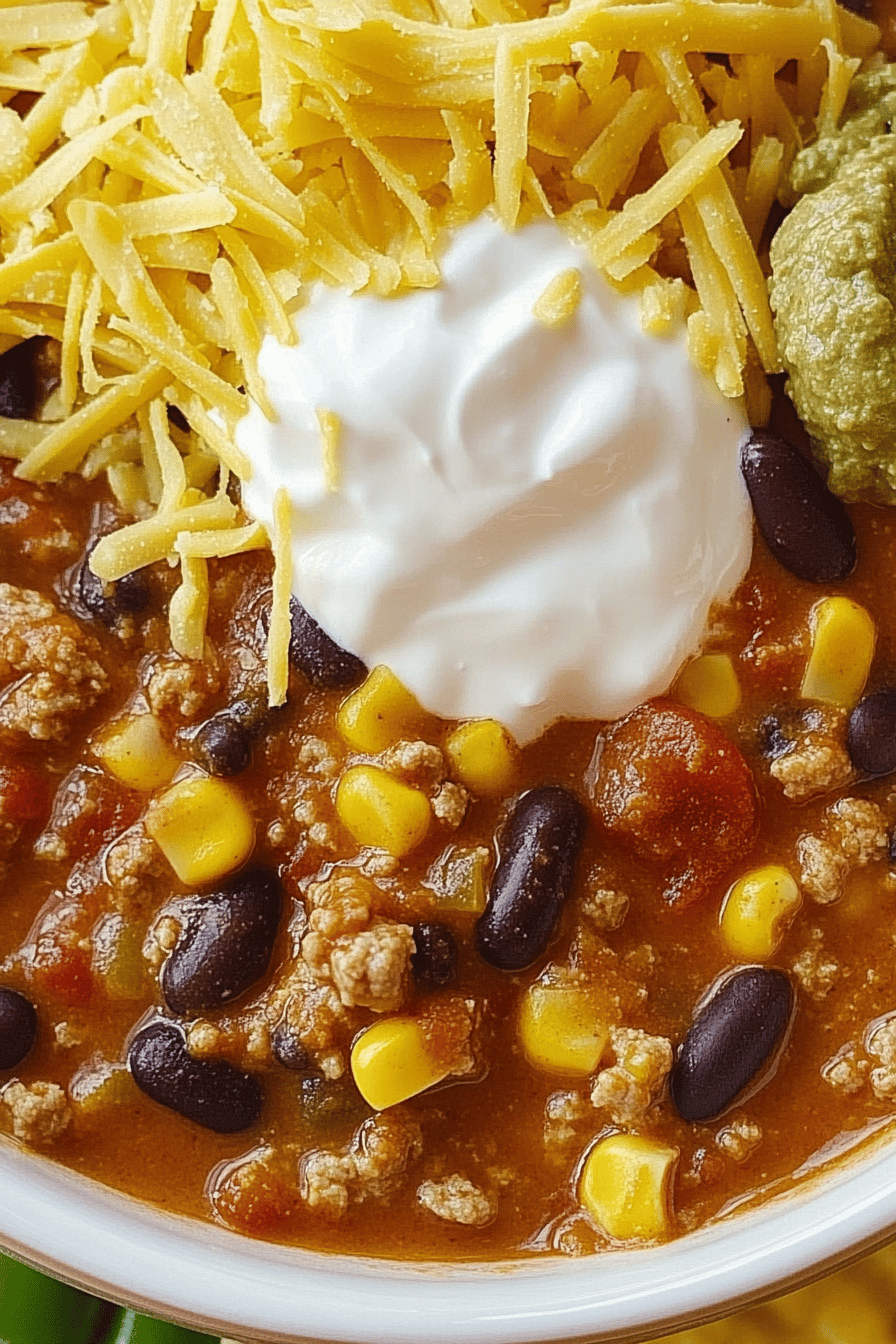Taco Chili Recipe ingredients organized and measured on kitchen counter