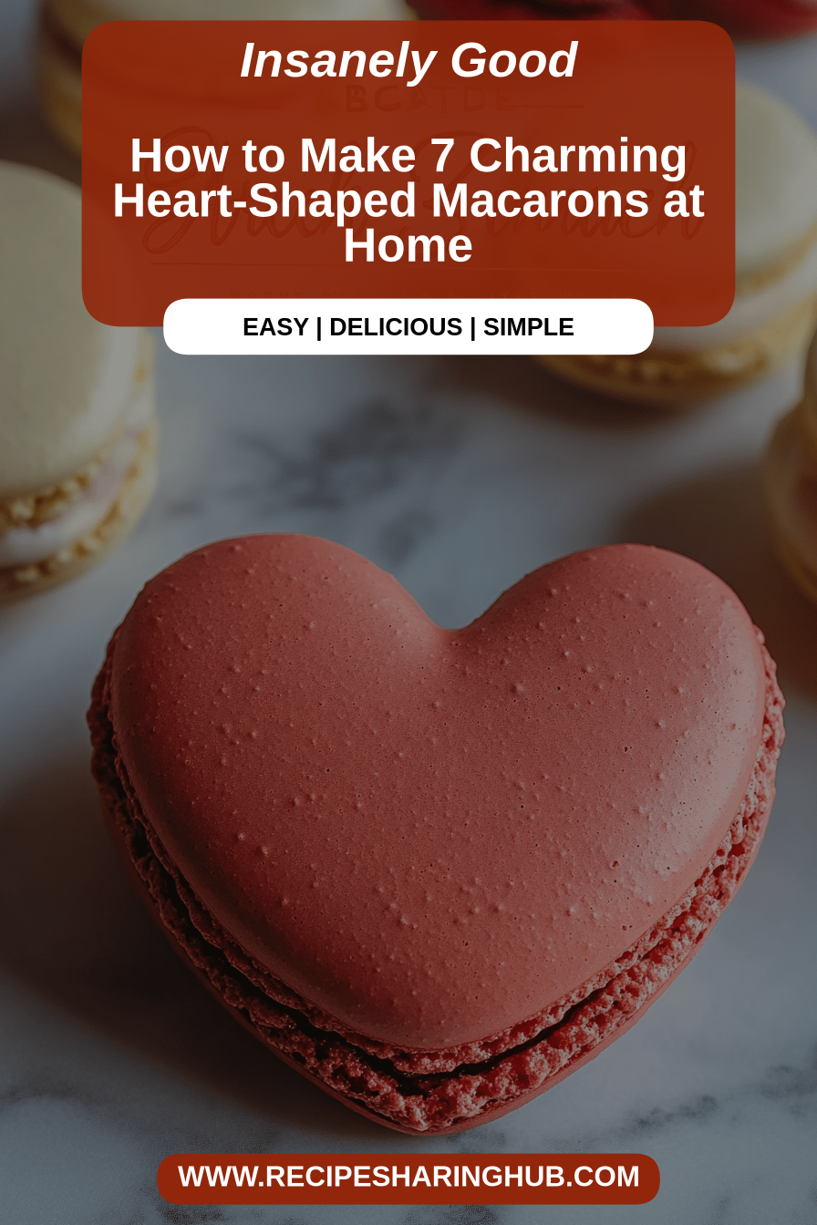 heart-shaped macarons final dish beautifully presented and ready to serve